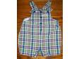 NWOT - Sesame Street Plaid Overalls Shorts Outfit - Size 6-9 Months